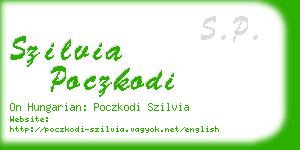 szilvia poczkodi business card